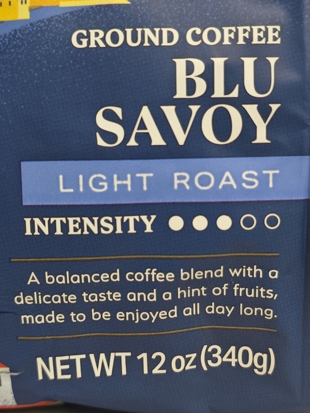 5-PK Blu Savoy Light Roast Italian Naples Ground Coffee Arabica Bean 12 Oz Bags - Picture 3 of 5